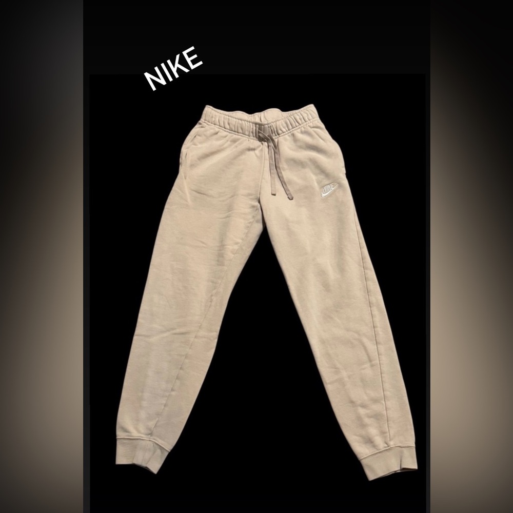 Nike Kids Beige/Tan Jogger Sweatpants with Drawstring